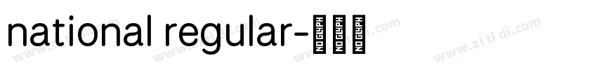 national regular字体转换
